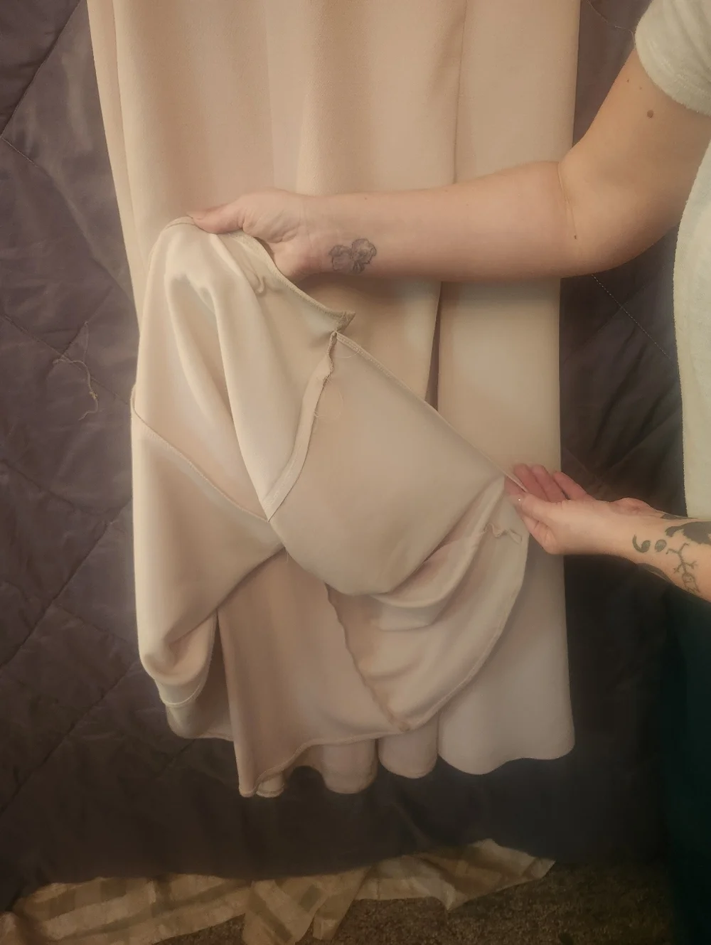 Strapless Beige Evening Gown - AS IS - Picture 8 of 9